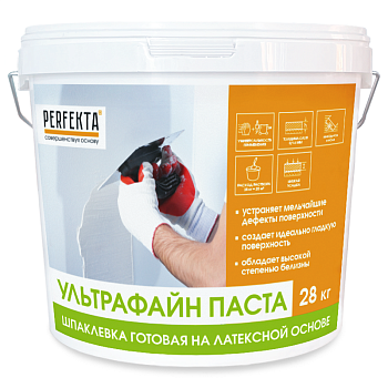 PERFEKTA Шпаклевка готовая на латексной основе Ультрафайн Паста, 28 кг