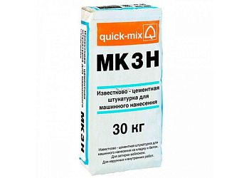 Квик Микс (Quick-mix) MK 3 h Известково-цементная штукатурка для машинного нанесения, (водооталкивающая) – купить по низкой цене в Тюмени в интернет-магазине Стройснаб Квик Микс (Quick-mix) MK 3 h Известково-цементная штукатурка для машинного нанесения, (водооталкивающая)