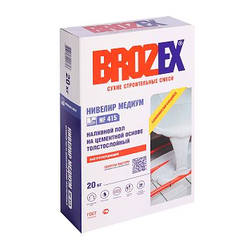 Ровнитель для пола NF-415 Нивелир Медиум BROZEX 20кг Ровнитель для пола NF-415 Нивелир Медиум BROZEX 20кг