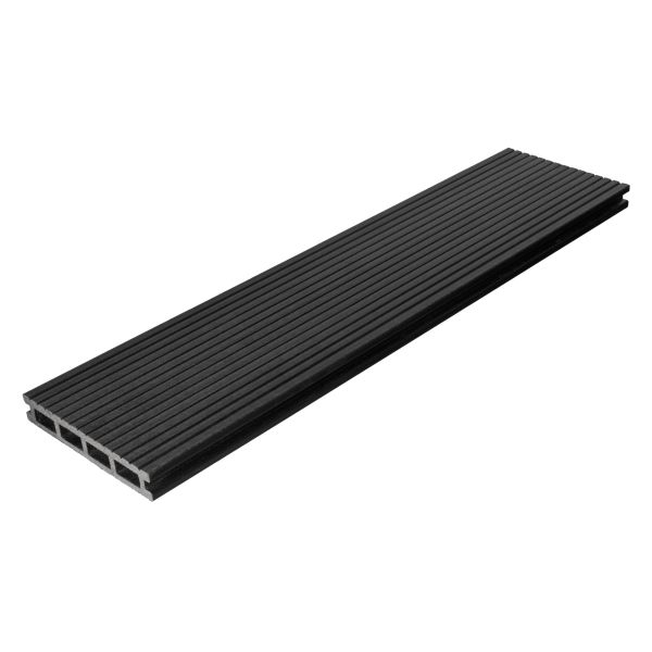 Террасная доска AIWOOD 150*25 брашированная двусторонняя (текстура 3D-Вельвет), Антрацит – купить по низкой цене в Тюмени в интернет-магазине Стройснаб Террасная доска AIWOOD 150*25 брашированная двусторонняя (текстура 3D-Вельвет), Антрацит