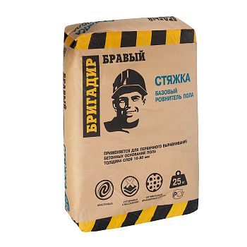 Стяжка для пола БРАВЫЙ БРИГАДИР 25кг Стяжка для пола БРАВЫЙ БРИГАДИР 25кг