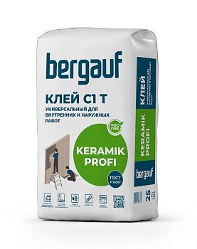 Клей усиленный для керамической плитки Bergauf Keramik Profi, 25 кг – купить по низкой цене в Тюмени в интернет-магазине Стройснаб Клей усиленный для керамической плитки Bergauf Keramik Profi, 25 кг