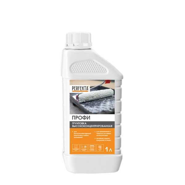 PERFEKTA Грунтовка высококонцентрированная Профи, 1 л – купить по низкой цене в Тюмени в интернет-магазине Стройснаб PERFEKTA Грунтовка высококонцентрированная Профи, 1 л