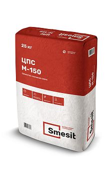 Цементно-песчаная смесь М-150 Smesit, 25 кг Цементно-песчаная смесь М-150 Smesit, 25 кг