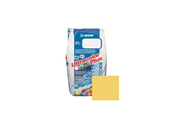 Затирка швов Mapei Ultracolor Plus №150 2кг Желтый – купить по низкой цене в Тюмени в интернет-магазине Стройснаб Затирка швов Mapei Ultracolor Plus №150 2кг Желтый