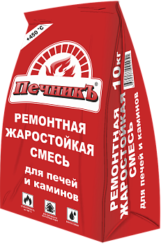 Ремонтная жаростойкая смесь для печей и каминов Печникъ, 10кг – купить по низкой цене в Тюмени в интернет-магазине Стройснаб Ремонтная жаростойкая смесь для печей и каминов Печникъ, 10кг