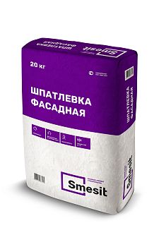 Шпатлевка ФАСАДНАЯ Smesit, 20 кг – купить по низкой цене в Тюмени в интернет-магазине Стройснаб Шпатлевка ФАСАДНАЯ Smesit, 20 кг