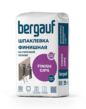 Шпаклевка финишная Bergauf Finish Gips,18 кг – купить по низкой цене в Тюмени в интернет-магазине Стройснаб Шпаклевка финишная Bergauf Finish Gips,18 кг