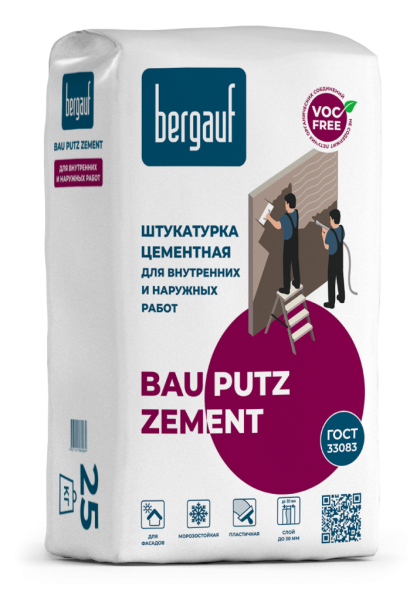 Штукатурка цементная  Bergauf Bau Putz Zement 25кг