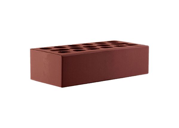 Кирпич керамический Керма одинарный Бордо тёмный гладкий  в Тюмени