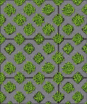 Тротуарная плитка Поревит Стандарт "ГАЗОННАЯ РЕШЕТКА" Б.1.ГР.8 в Тюмени